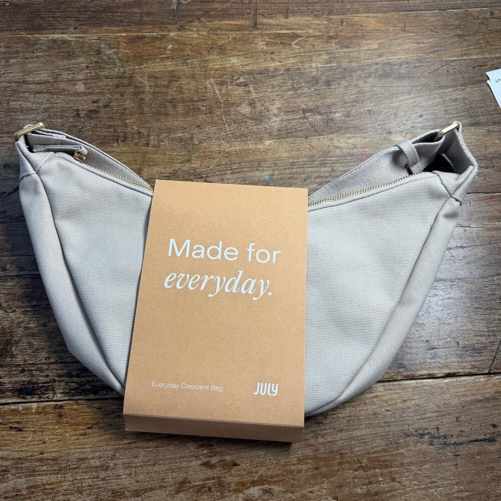 July Everyday Crescent Canvas Bag NIP